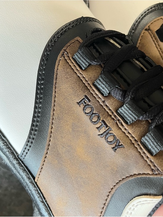 Footjoy 8.5 M Leather-Trim White & Brown Men’s Golf Shoes main image 10